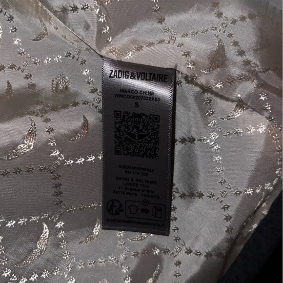 New Zadig & Voltaire Marco Wool Blend Coat - Small in Grey - Picture 15 of 15